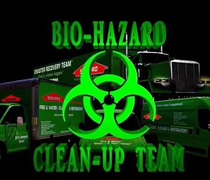 SERVPRO trucks Biohazard Clean-up Team