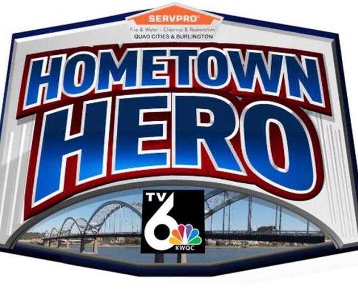 Hometown Hero Logo with SERVPRO and KWQC-TV6 logo on it